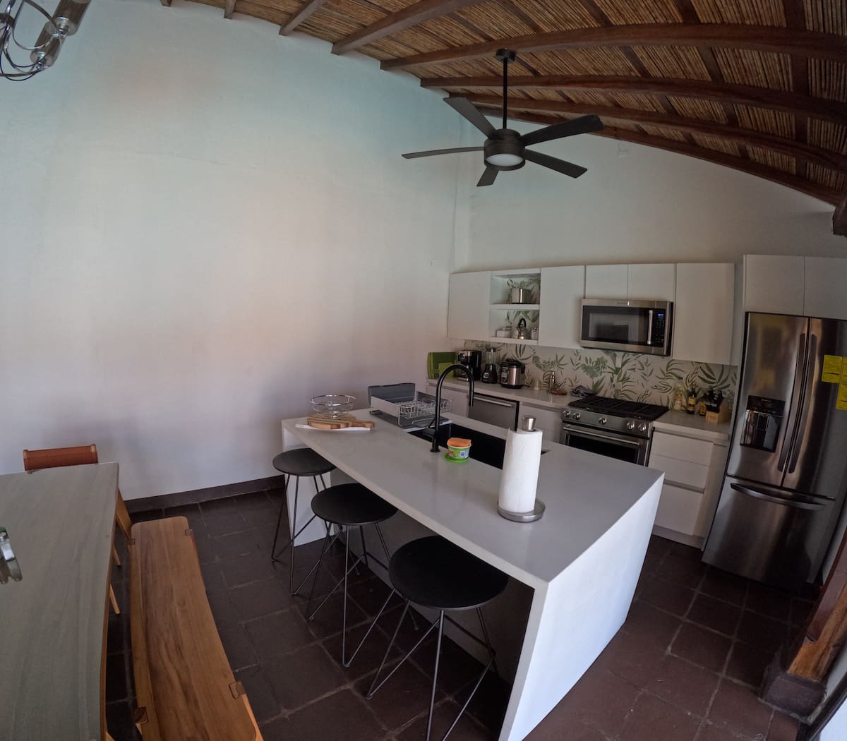 The dining room and chef’s kitchen
