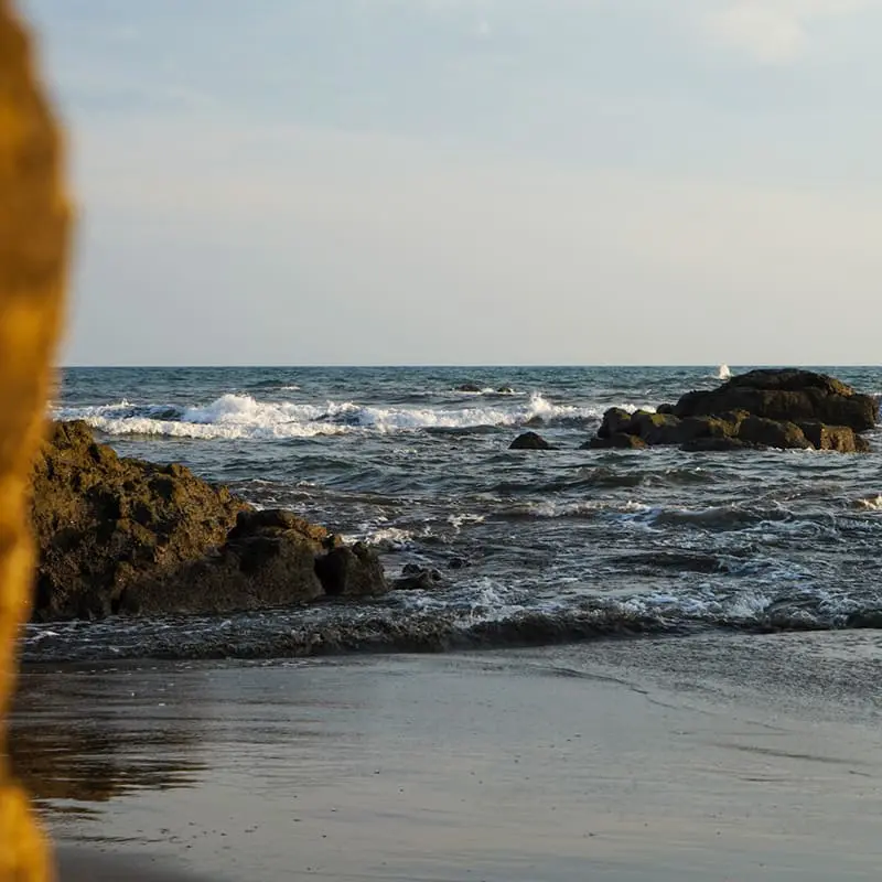 The surf line off Las Peñitas